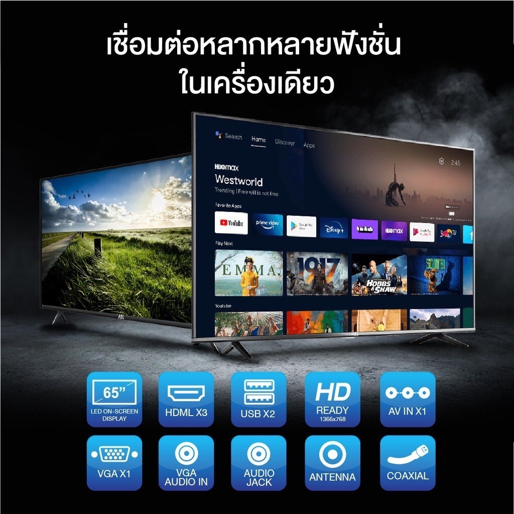 ประกัน-1ปี-ทีวี-smart-tv-สมาร์ททีวี-ทีวี-65นิ้ว-ทีวีจอแบน-โทรทัศน์-65นิ้ว-โทรทัศน์ดิจิตอล-ดิจิตอล-ทีวีราคาถูกๆ-ส่งฟ