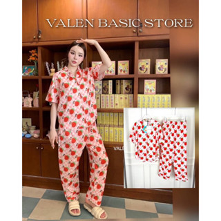 VALEN BASIC STORE 🍓 ชุดนอนลายสตอเบอรี่