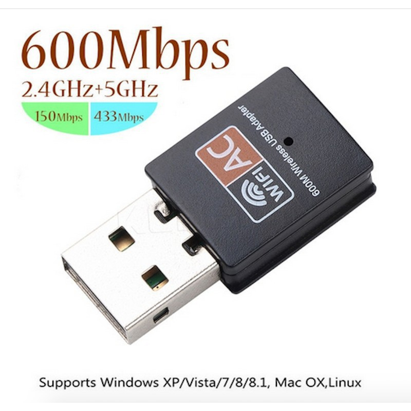 ตัวรับสัญญาณไวไฟ-สำหรับคอมพิวเตอร์-โน้ตบุ๊ค-600mbps-dual-band-2-4g-5g-hz-wireless-lan-usb-pc-wifi-adapter-พร้อมส่ง