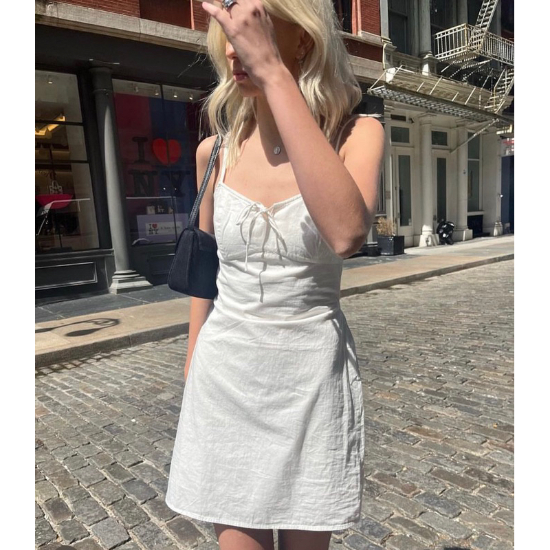 พรีออเดอร์ PREORDER Brandy Melville Arianna Cotton Bow Dress Shopee