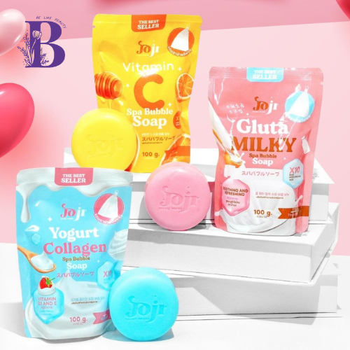 joji-spa-bubble-soap-โจจิ-สปา-บับเบิ้ล-โซฟ-100กรัม-แถมตาข่ายตีฟอง-สบู่ทำความสะอาดผิวกาย