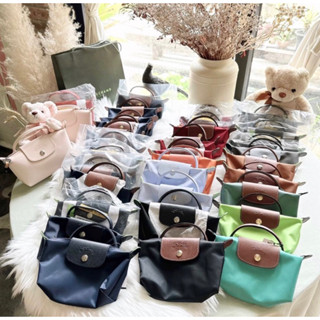 💚แท้💯 พร้อมส่ง💚 LC Longchamp Le Pliage Pouch With Handle (ลิ้งเก่าโดนลบ แท้คอนเฟิม)