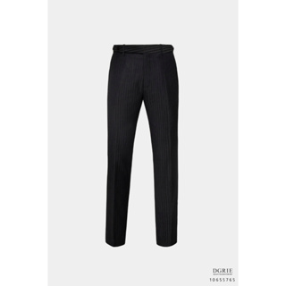 Stripe 2 Tone Black On Gray Adjustable Pants - กางเกงสีเทาลายทางดำ