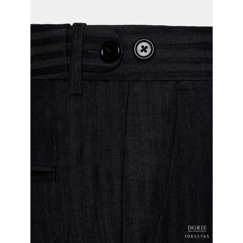 stripe-2-tone-black-on-gray-adjustable-pants-กางเกงสีเทาลายทางดำ