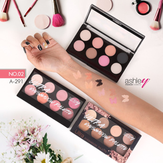 Ashley Ultra Eyeshadow Palette no.A291 อายแชโดว์เนื้อแมทและเนื้อชิมเมอร์ 8 เฉดสี