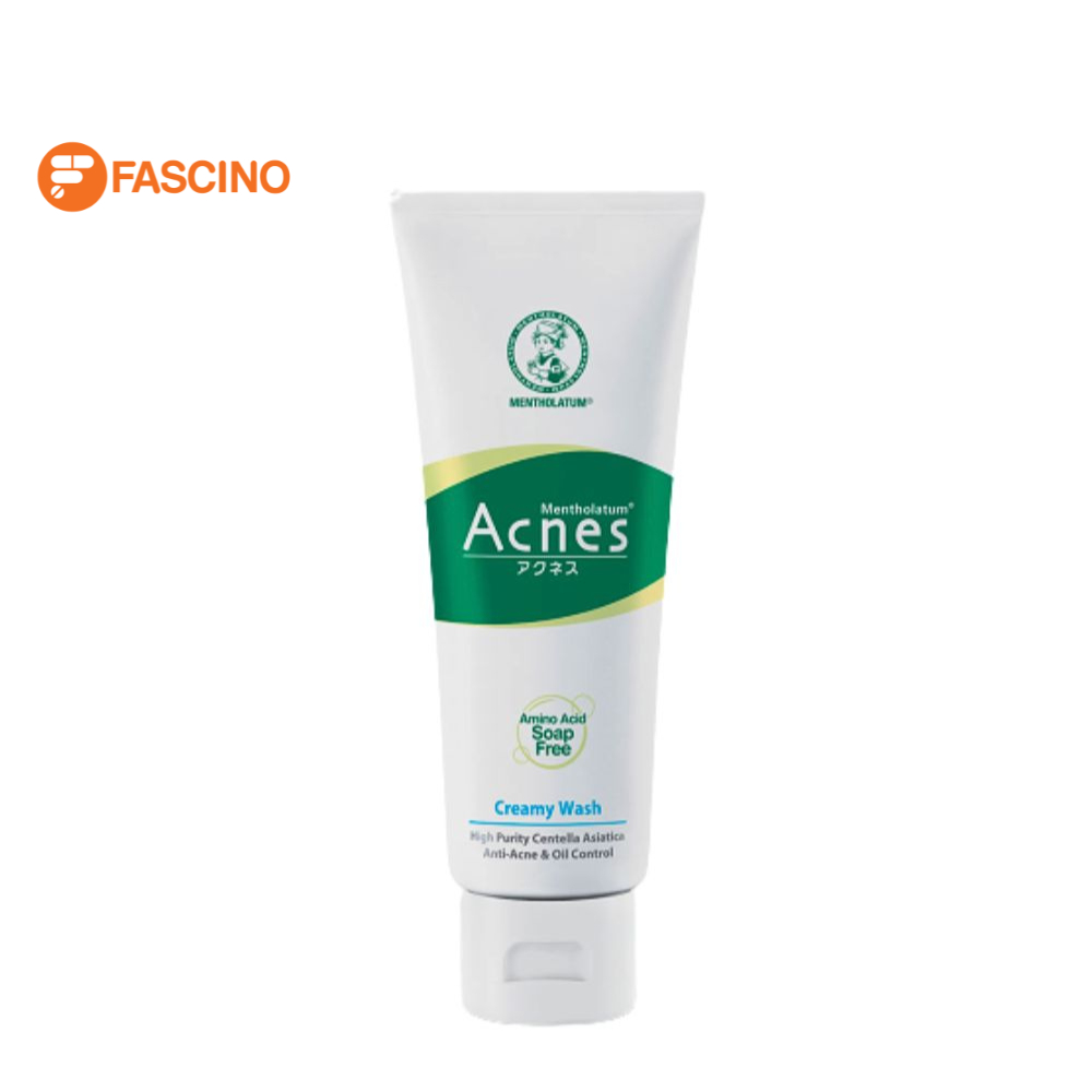 mentholatum-acnes-creamy-wash-โฟมล้างหน้า-สูตรหน้าใส-ไร้สิว-100g