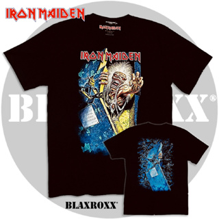 Blaxroxx เสื้อวง ลิขสิทธิ์แท้ Iron Maiden® (IRM005) เสื้อยืดคอกลมแขนสั้น สกรีนลาย วินเทจ