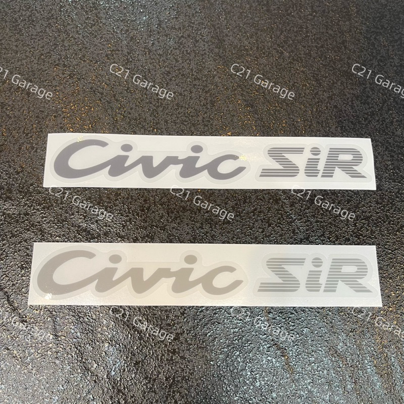 สติกเกอร์-civic-sir-sticker-ฝาท้ายรถตัวนอก-งานสกีนใส3m-เคลือบใสกันuv-civic-eg-3door-3ดอ-ปี90-95