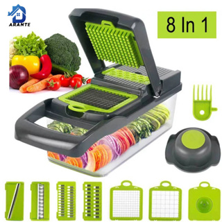 เครื่องสไลด์ผัก 8in1 มัลติฟังค์ชั่น vegetable slicer ที่หั่นผักสวยๆ cutter เครื่องซอยหอม