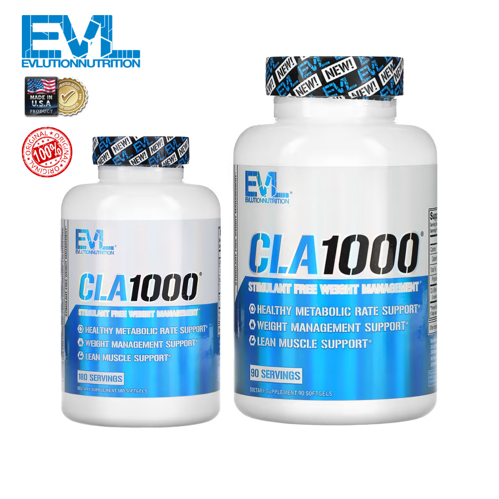 พร้อมส่ง-ของแท้100-evlution-nutrition-cla1000-ช่วยควบคุมน้ำหนักแบบปราศจากสารกระตุ้น-180-softgels