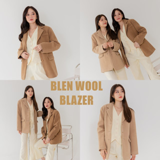 BLEN wool blazer เสื้อสูทผ้าวูล ทรงสวยมาก แพทเทินเป๊ะ ผ้าซับในอย่างดี