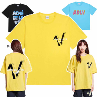 Acme de la vie จัดส่งฟรี แท้100% ADLV เสื้อยืด ผลิตในเกาหลี (graphic - LOGO PLAY) เสื้อยืดผ้าฝ้ายคู่รัก