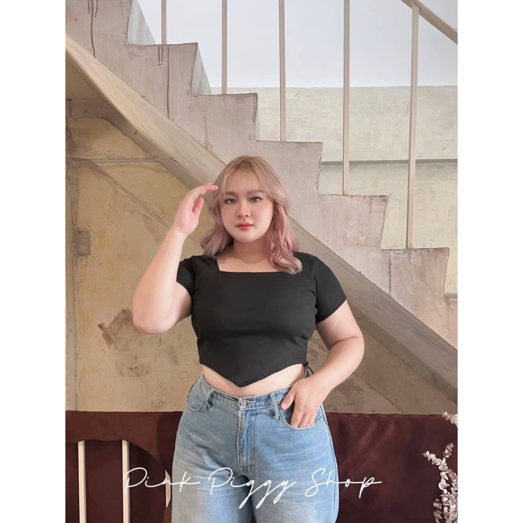 plussize-เสื้อคนอ้วน-freesize-อก-40-48-วงเเขน22-ความยาว19