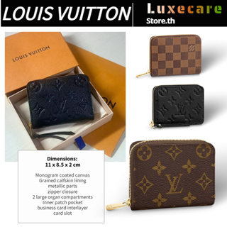 หลุยส์ วิตตอง👜Louis Vuitton Zippy /Women/Zip wallet /กระเป๋าใส่เหรียญ/ซองใส่บัตร