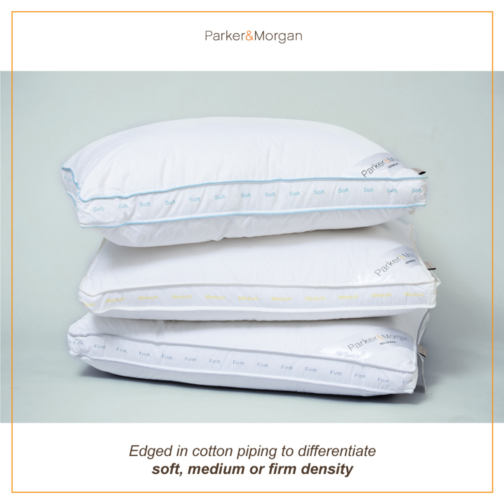Parker&Morgan รุ่น Belgravia หมอนขนห่านแท้ 90/10 ขนาดควีน (SOFT) มอบสัมผัสการนอนหลับที่นุ่มสบายระดับพรีเมียม เพื่อการพักผ่อนที่เหนือกว่า