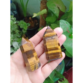 #KD01 - #KD02 Tiger Eye | ไทเกอร์ อาย ทรงแท่ง สูง 5.5 cm หินธรรมชาติ หินสะสม หินสีน้ำตาล