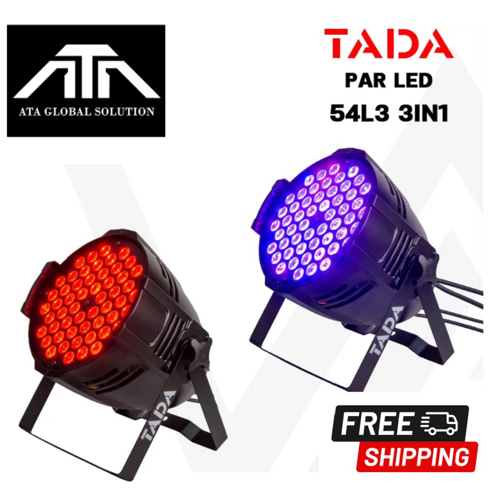 ส่งฟรี-ไฟพาร์-tada-par-led-54l3-3-in-1-3in1-ไฟแสงสี-ไฟเวที-โคมพาร์-เวที-par-3in1-dmx512-ทาดา-เวที-รถแห่-ไฟสีสวยกว่าเดิม