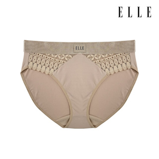 ELLE LINGERIE | กางเกงในรูปแบบ Bikini Lowrise คอลเลคชั่นลูกไม้สไตล์ปารีเซียน สีเบจ | รุ่น LU2869