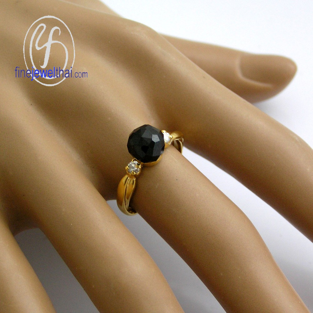 finejewelthai-แหวนนิล-แหวนเงิน-แหวนประจำเดือนเกิด-onyx-silver-ring-r1136on