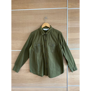 Old Navy x cotton jacket x L สีเขียวสวย ผ้ามีน้ำหนัก อก 40 ยาว 26 Code :980(6)
