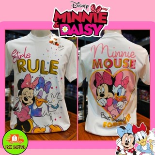 เสื้อยืด ลาย minnie &amp; Daisy สีขาว (MKX-003)