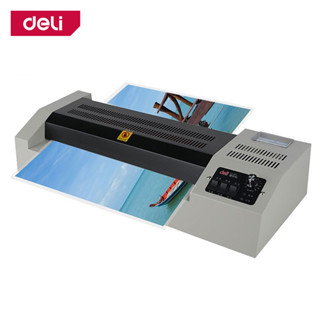 Deli เครื่องเคลือบบัตร เครื่องเคลือบ A3 ที่เคลือบเอกสาร ที่เคลือบกระดาษ 600 มม./นาที Laminator