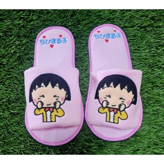 รองเท้าพื้นบางใส่เดินในบ้านลายมารุโกะเพียง98บาท
