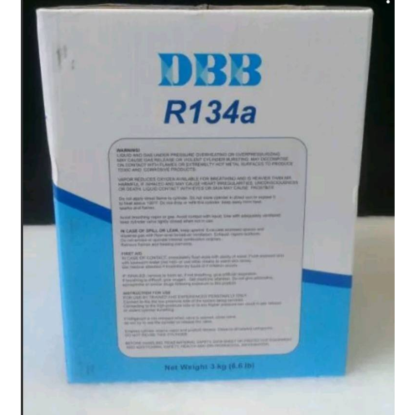 น้ำยา-r-134a-ยี่ห้อ-dbb-น้ำยาในถังมี-3kg-สารทำความเย็น-ใช้สำหรับ-แอร์ระบบน้ำยา-r134a