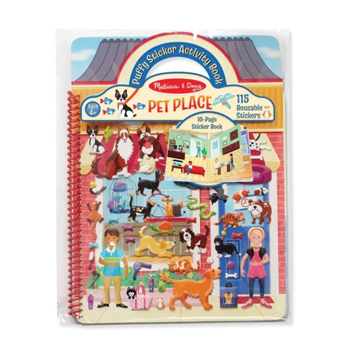 melissa-and-doug-ของเล่นเด็ก-สมุดสติ๊กเกอร์-แบบนูน-เล่นซ้ำได้-puffy-reusable-sticker-book-pet-shop-ร้านสัตว์เลี้ยง