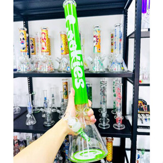 บ้อง บ้องแก้ว Bong Glass สูง60cm COOKIES บ้องสายเขียว อุปกรณ์สายเขียวพกพา มาพริ้วกัญ ได้ครบชุด （พร้อมส่งทุกวัน）