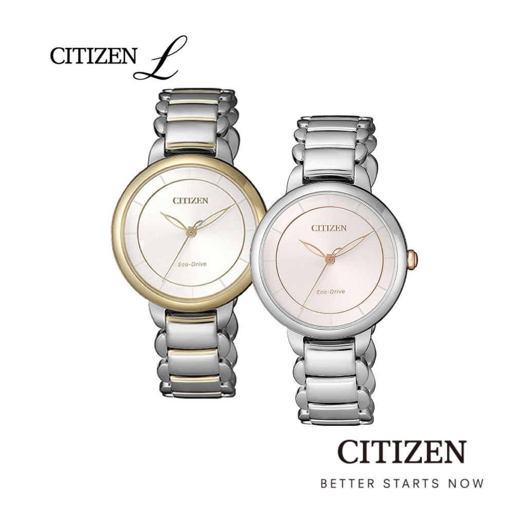 citizen-l-eco-drive-em0674-81a-em0676-85x-lady-watch-นาฬิกาผู้หญิงพลังงานแสง