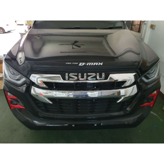 ISUZU D-max 2020 คิ้วกระจังหน้า รถยนต์ 2 และ 4 ประตู ดำด้าน โลโก้บรอนซ์ / เคฟล่า โลโก้บรอนซ์ / เคฟล่า โลโก้แดง DMAX