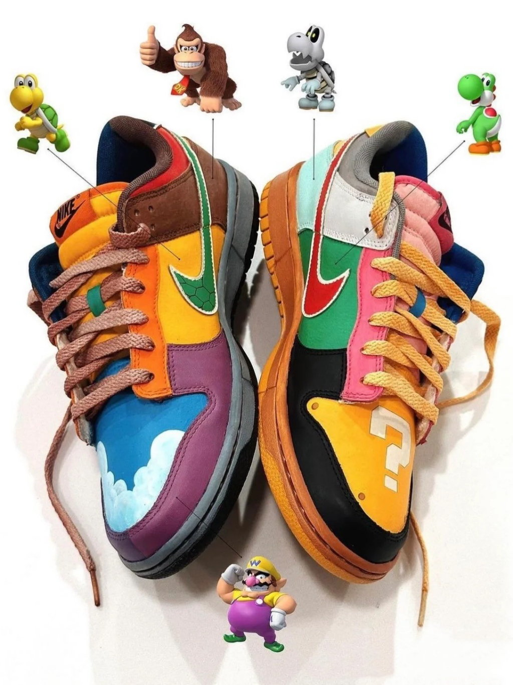 new-nike-dunk-low-what-the-mario-ของแท้