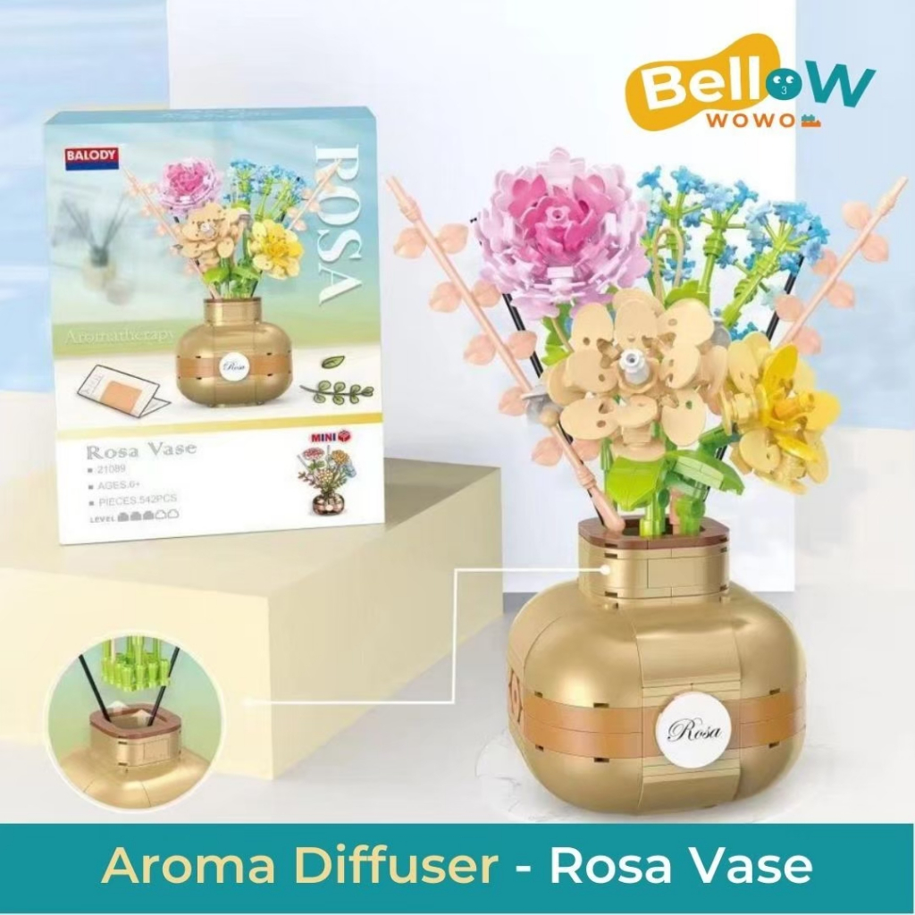 พร้อมส่ง-aroma-diffuser-flower-ตัวต่อดอกไม้ตกแต่ง-ช่อดอกไม้สวยงาม-ดอกไม้ตกแต่ง-ของขวัญครบรอบ-ของขวัญวาเลนไทน์คนพิเศษ