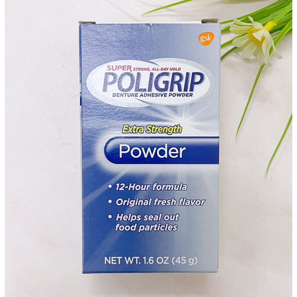 [Poligrip®] Extra Strength Denture and Partials Adhesive Powder 1.6 OZ