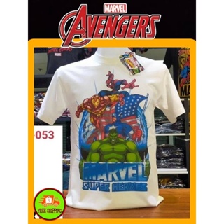 เสื้อMarvel ลาย Avengers สีขาว (MVX-053)