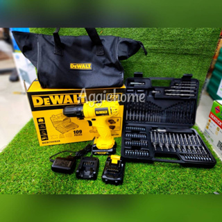 DEWALT สว่านไขควง ไร้สาย 10 มม. รุ่น DCD700C2A +109ชิ้น 10.8V.(รวมแบต1.3Ah x2ก้อน+ที่ชาร์จ) สว่าน ไขควง