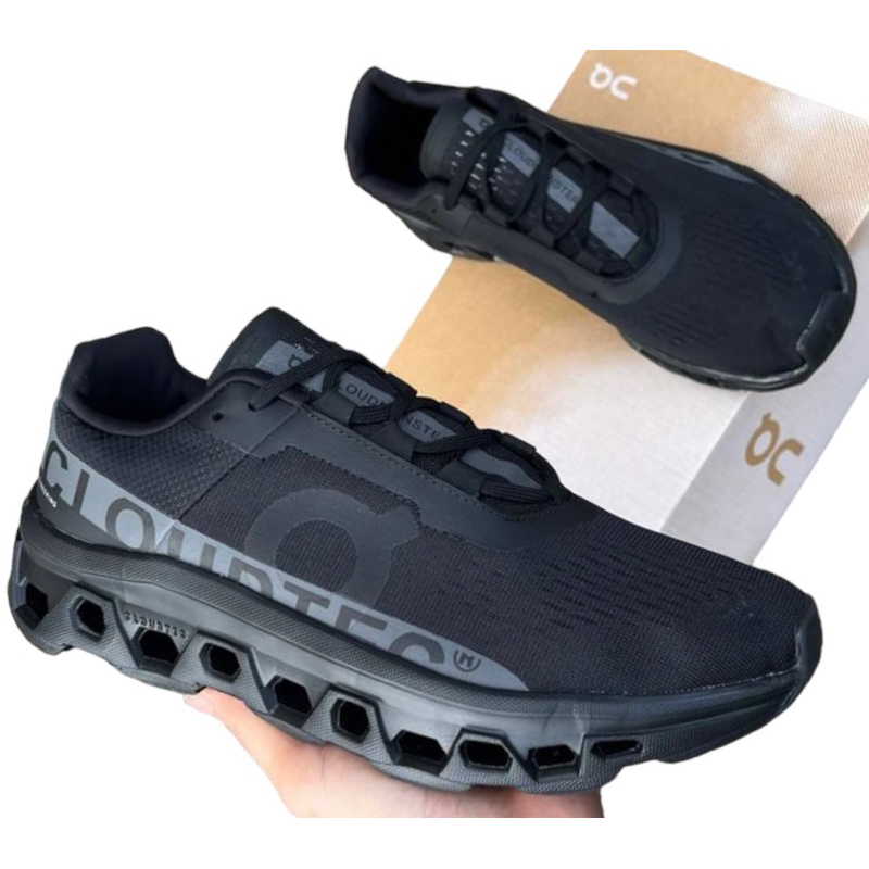 On CloudMonster Men's Running Shoes (Size40-45) Black Gray