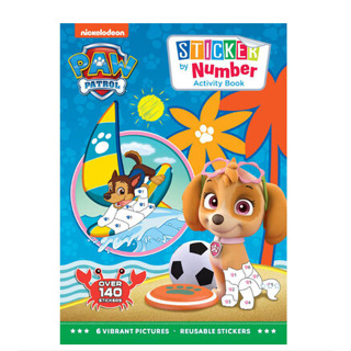 Paw Patrol Sticker By Number Activity Book Create 6 vibrant Paw Patrol pictures with over 100 Stickers