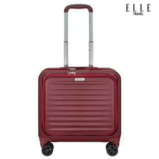 ELLE Travel 16" Under seater Laptop Luggage 100% Polycarbonate (PC), Ripple Collection, Red Color