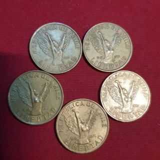 👉 เหรียญ 5 เปโซ ประเทศชิลี  ยุคปี 80