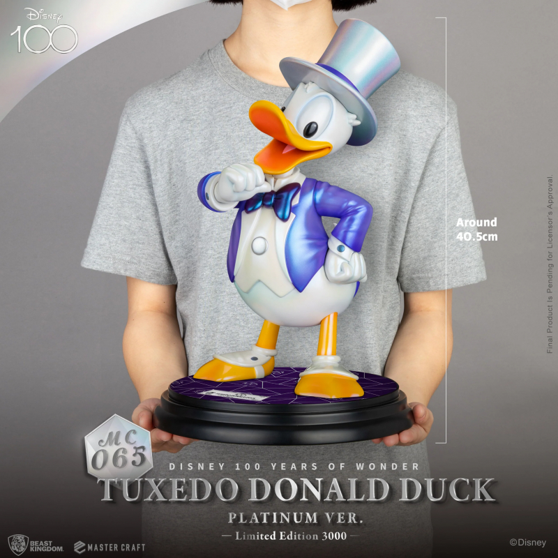 beast-kingdom-mc065-tuxedo-donald-duck-platinum-version-disney-100th-master-craft
