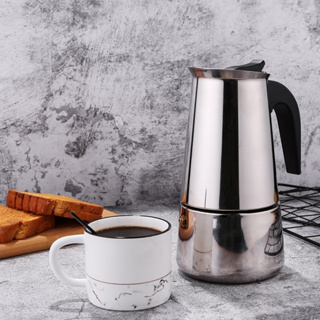 หม้อชงกาแฟ Mocca pot เครื่องทำกาแฟสด 300ml. และ 450ml. หม้อโมก้าไฟฟ้า หม้อต้มกาแฟ หม้อต้มกาแฟไฟฟ้า กาแฟ ต้มกาแฟ ASP