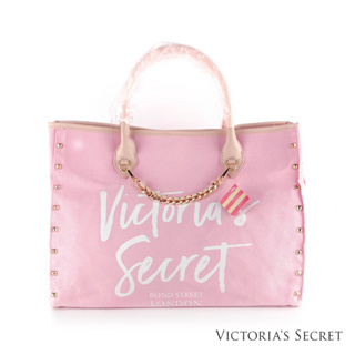 Victoria’S Secret  กระเป๋าถือสีชมพู  ของแท้100% New!