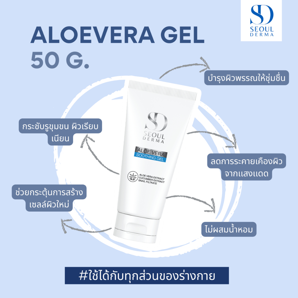 seoul-derma-aloevera-gel-อโลเวล่า-เจล-50g