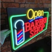 ป้ายไฟled-open-barbershop-ป้ายไฟร้านเสริมสวย-ทำให้ร้านน่าสนใจมากขึ้น-เพิ่มความโดดเด่นสะดุดตา