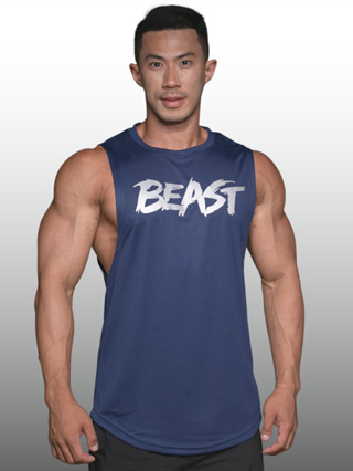 BEAST เสื้อแขนกุดเว้าแขนกว้าง Drop Arm Sleeveless Muscle Shirt