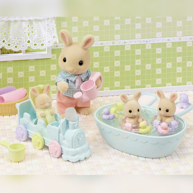 sylvanian-families-triplets-baby-bathtime-set-ซิลวาเนียน-แฟมิลี่-ชุดอาบน้ำแฝดสาม