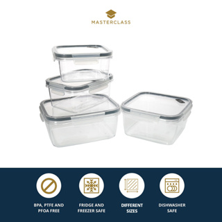 MasterClass Eco Smart Snap Storage Container (4 Pcs/Set) BPA-free, stain and odour resistant กล่องเก็บอาหาร เซต 4 กล่อง