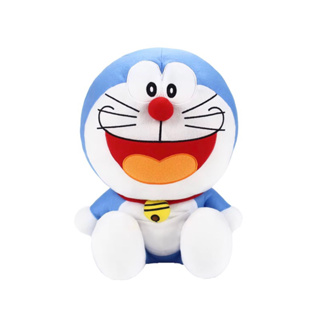 ป้ายลิขสิทธิ์แท้ ตุ๊กตาโดเรม่อน Doraemon ยิ้มอ้าปาก (ผ้าทรีคอต) 12 นิ้ว